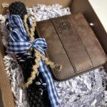 Ανδρική λαμπάδα με καφέ πορτοφόλι