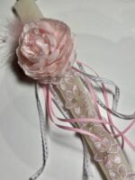 Λαμπάδα με λουλούδι και μαργαρίτες