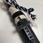 Ανδρική λαμπάδα με δίχρωμο μαύρο ασημί σταυρό