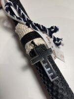 Ανδρική λαμπάδα με δίχρωμο μαύρο ασημί σταυρό