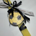 Λαμπάδα κίτρινη μπάλα ποδόσφαιρου