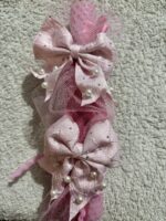 Λαμπάδα με ροζ φιογκακια