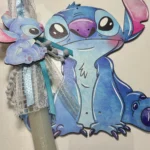Λαμπάδα με ξύλινο καδράκι Stitch