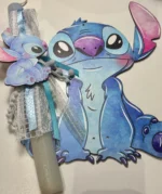 Λαμπάδα με ξύλινο καδράκι Stitch