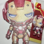 Λαμπάδα με ξύλινο καδράκι iron man