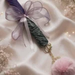 Λαμπάδα με στρας και ροζ πον πον